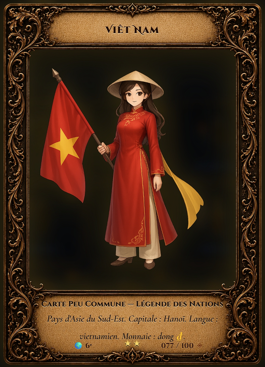 Carte peu commune : Vietnam